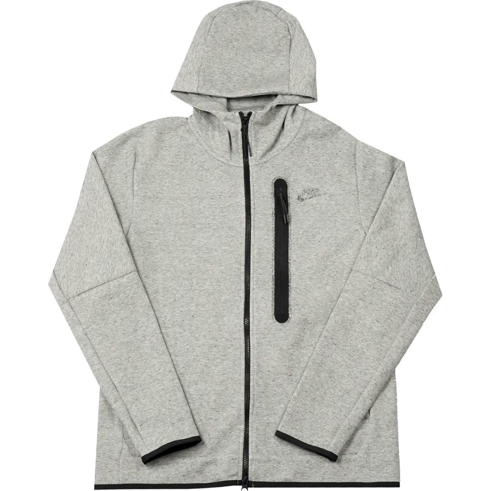 Nike Sportswear Tech Fleece Heather Grey Full Zip Hoodie Jacket Men's Sz XL